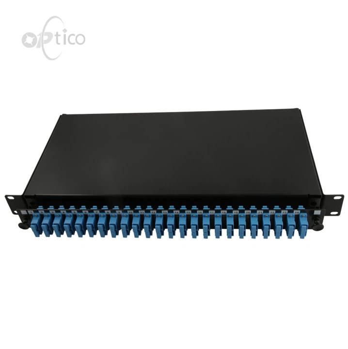 Panneau de brassage fibre 1U avec duplex 24 SC