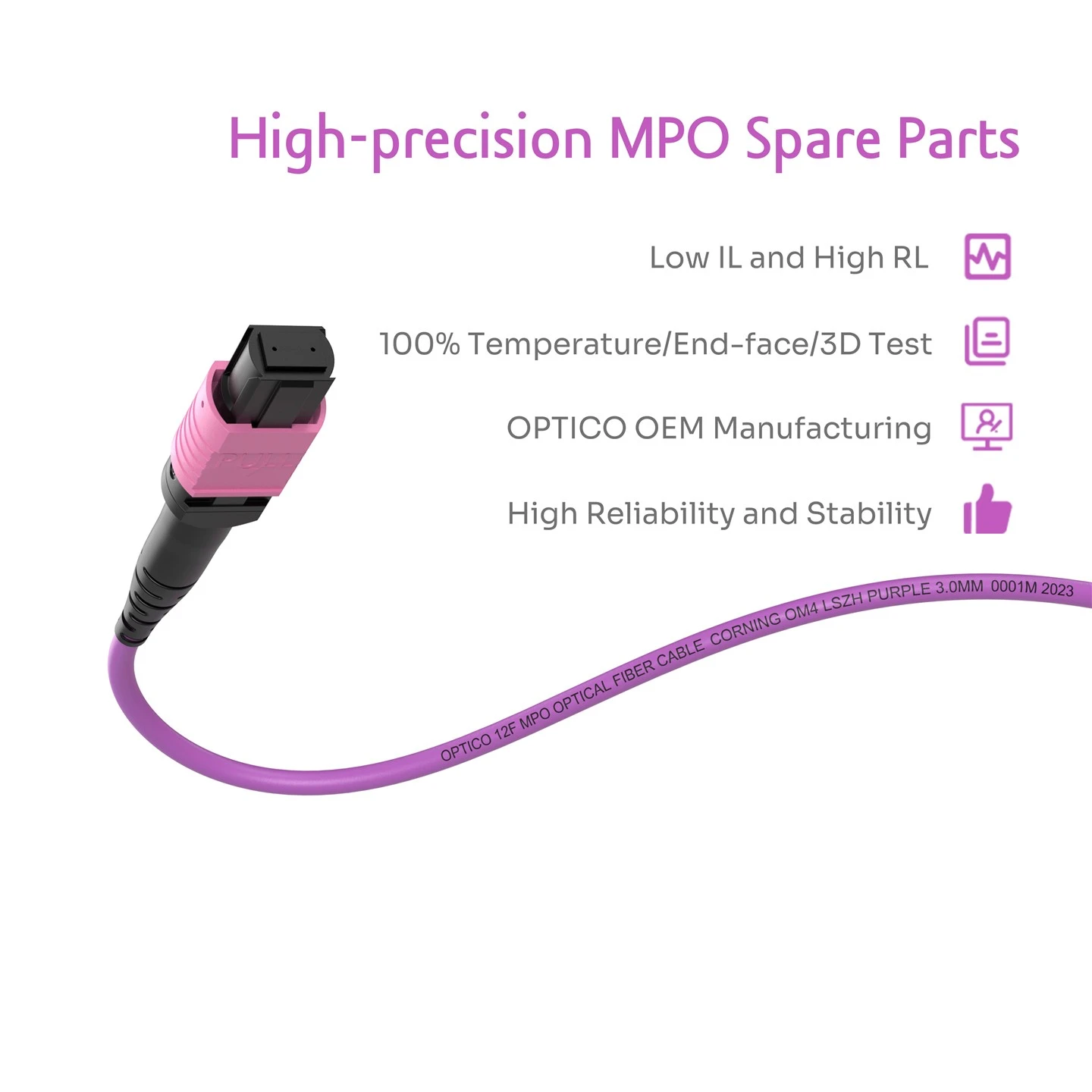 	Fiber Cable Management Solutions MTP MPO Patch Cord